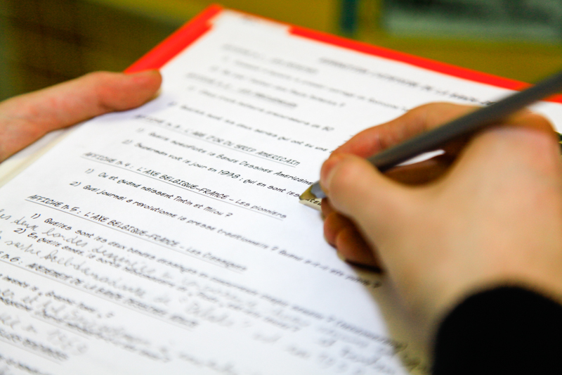 Travail sur document